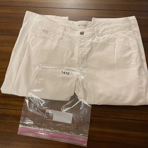 Lee Womens Relaxed Fit Straight Leg White Denim Jeans Size 16 capri - Picture 10 of 11